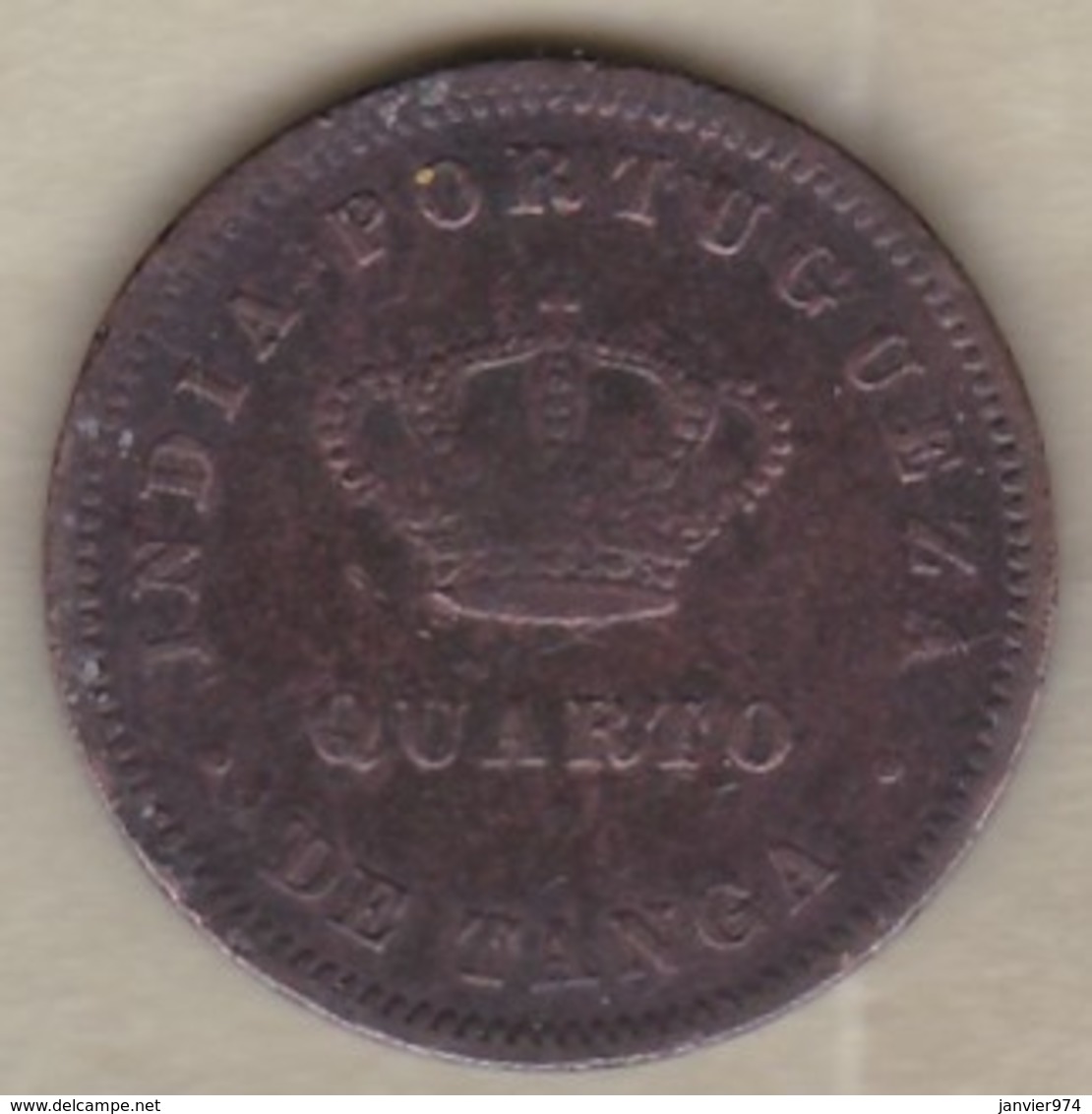 India-Portuguese GOA 1/4 Tanga 1881. Luiz I. KM# 308 - Inde