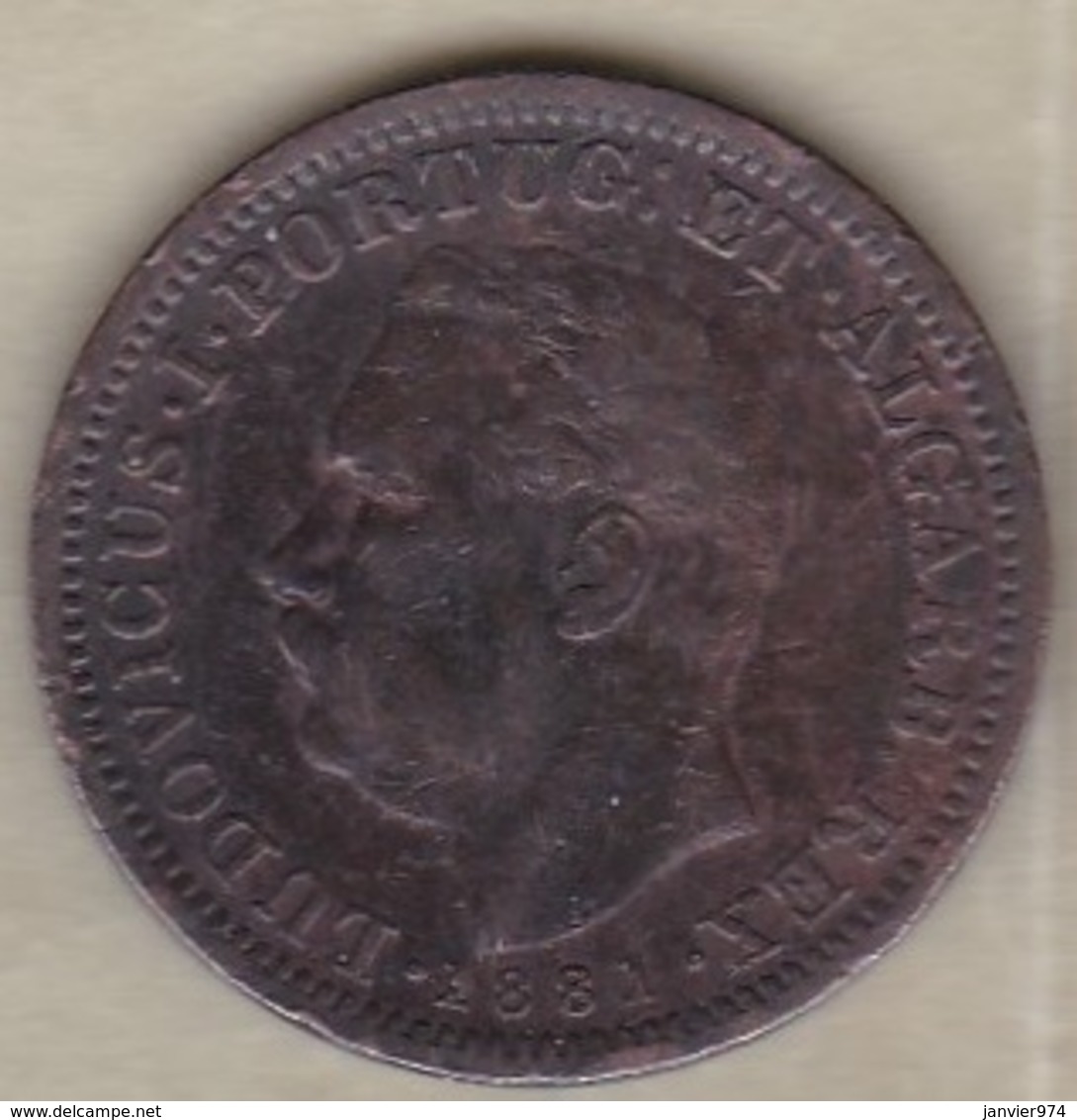 India-Portuguese GOA 1/4 Tanga 1881. Luiz I. KM# 308 - Inde