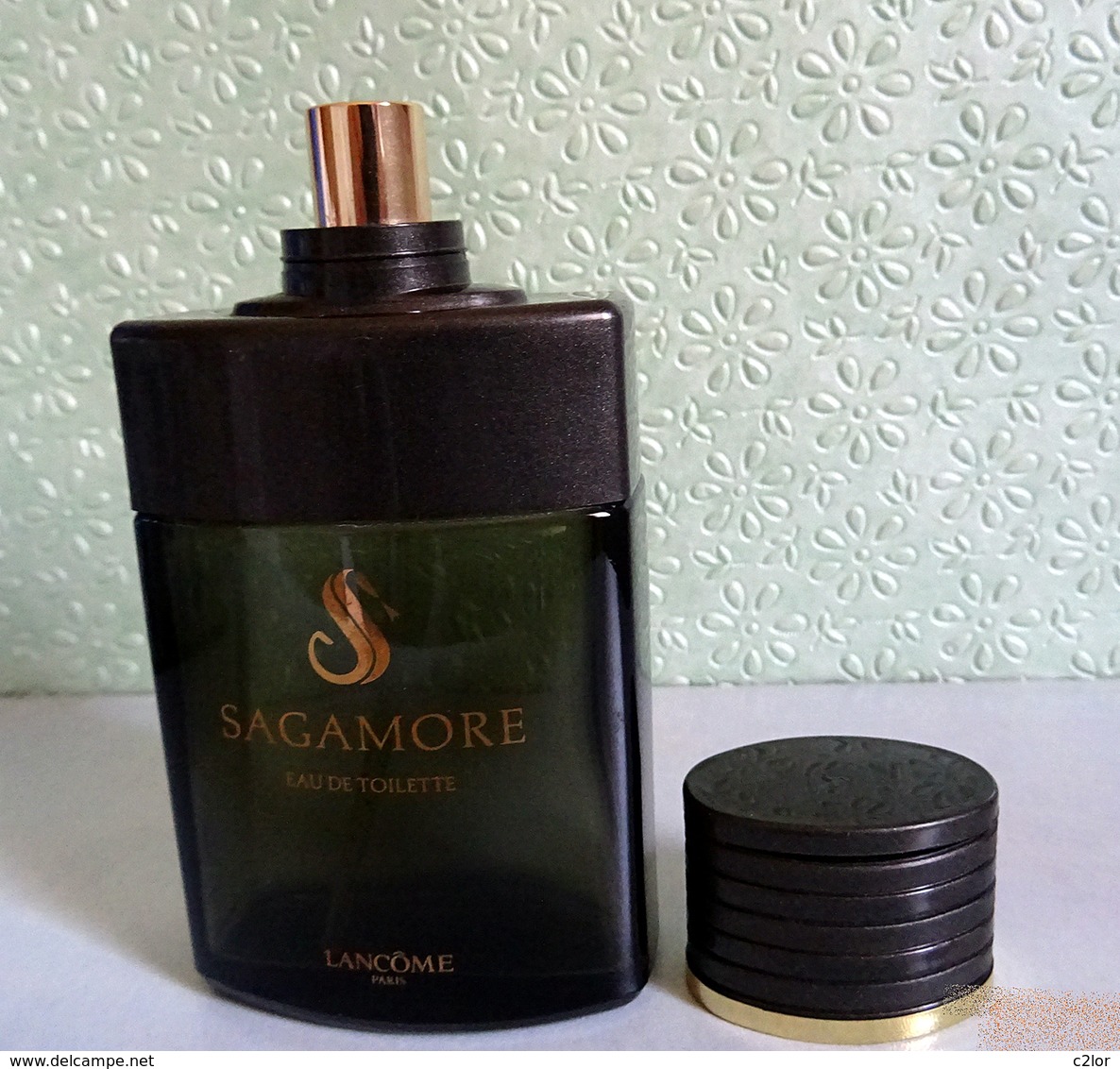 Flacon Vaporisateur "SAGAMORE"  De LANCÔME Vide/Empty   Eau De Toilette Pour Homme  100 Ml - Flacons (vides)