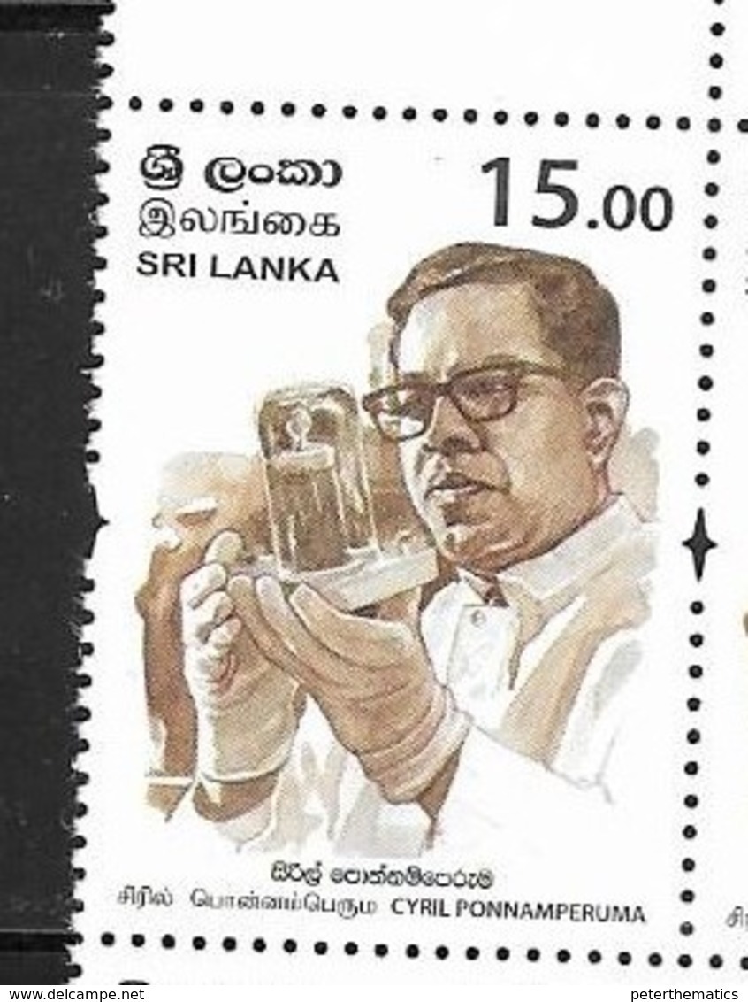 SRI LANKA, 2019,SCIENTISTS, CYRIL PONNAMPERUMA, CHEMICAL EVOLUTION,1v - Chimie