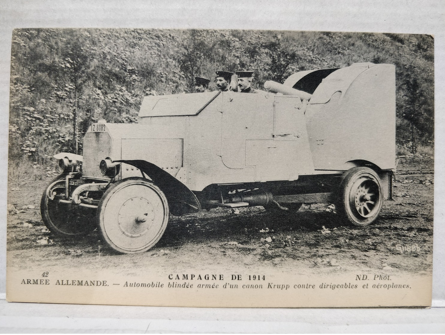 Automobile Blindée, Canon Krupp - Matériel