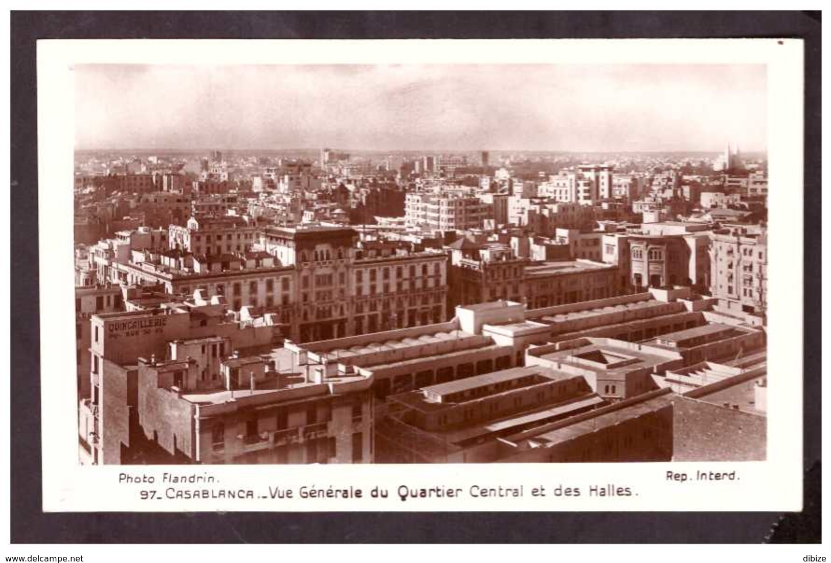 CPSM. Maroc. Casablanca. Vue Générale Du Quartier Central Et Des Halles. Photo De Flandrin. - Halles