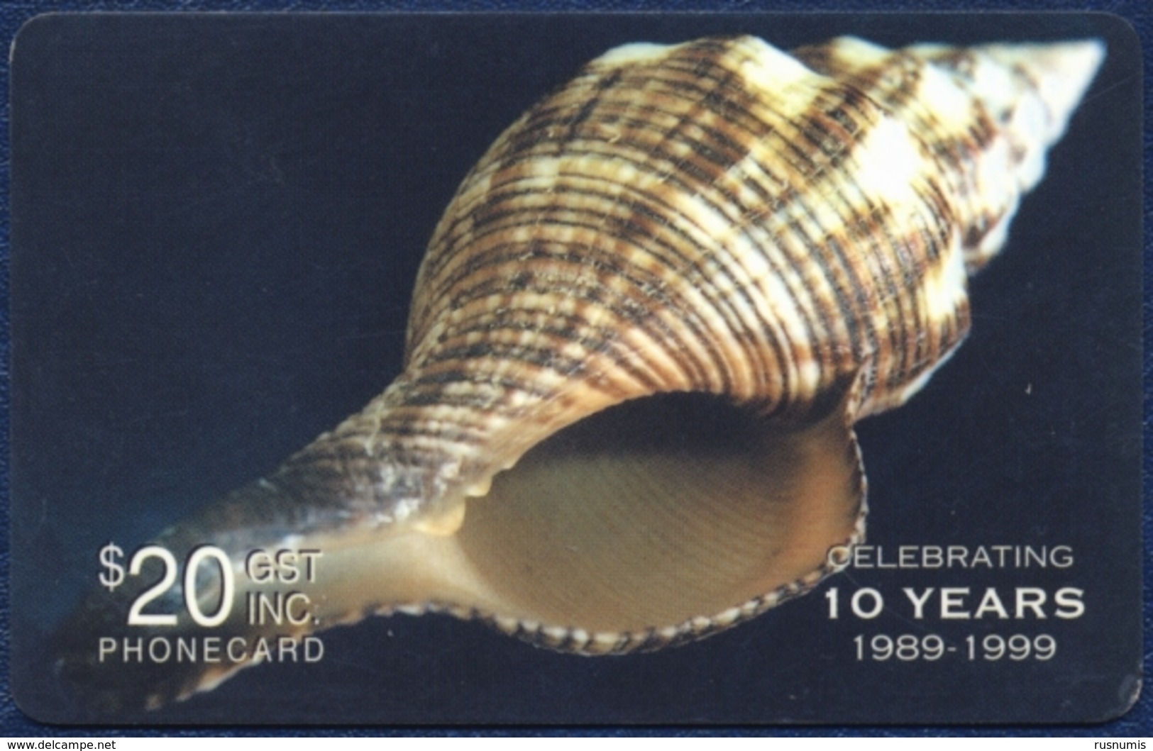 SOLOMON ISLANDS 20 DOLLARS PRE-PAID REMOTE MEMORY PHONECARD TELECARTE SEA SHELL VERY GOOD - Salomon