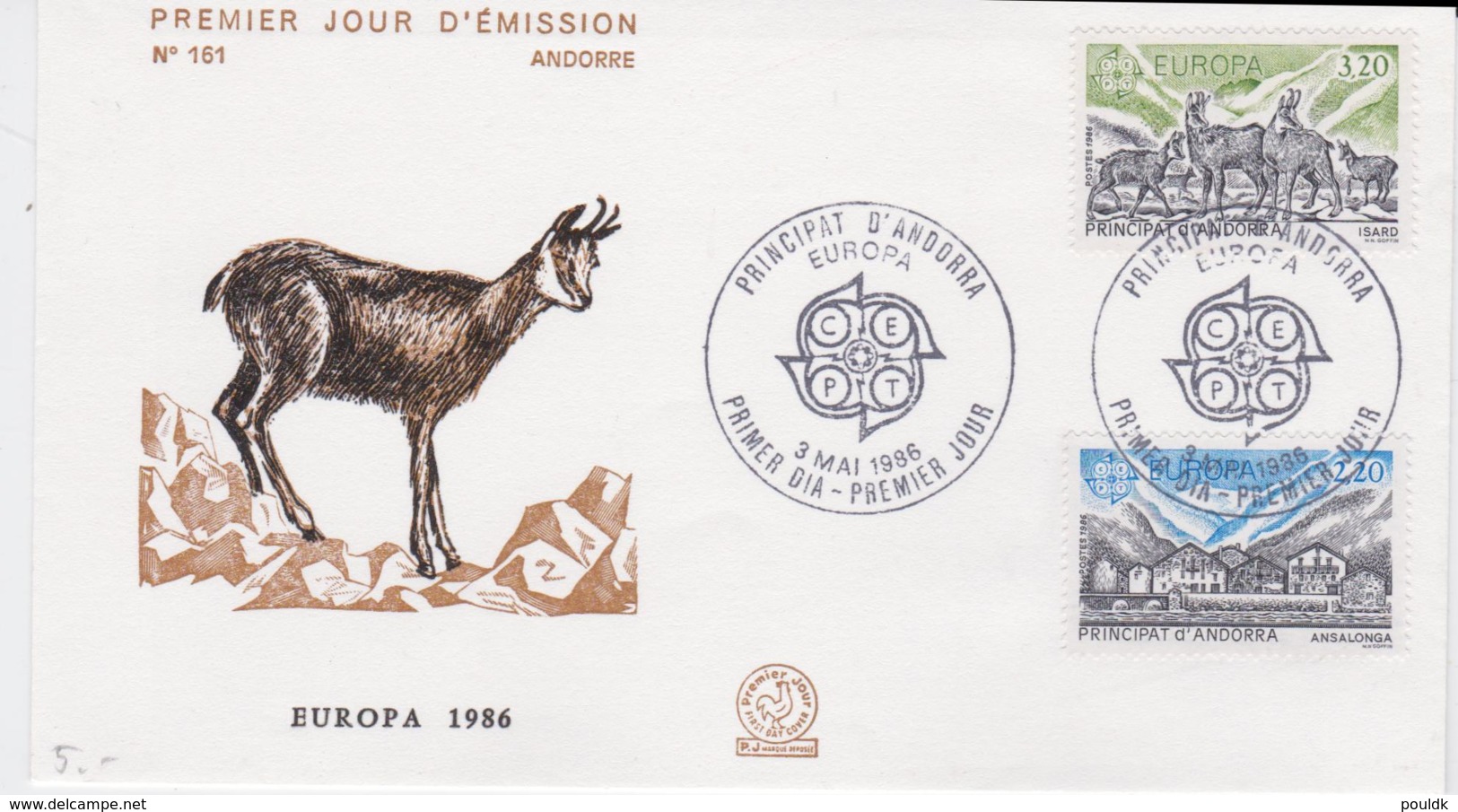 French Andorra 1986  FDC Europa CEPT (G79-79) - 1986