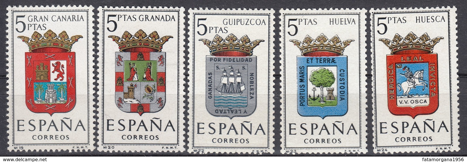 ESPAÑA - SPAGNA - SPAIN - ESPAGNE - 1963 - Lotto Di 5 Valori Nuovi MNH: Yvert 1179, 1180 E 1182/1184. - Nuovi