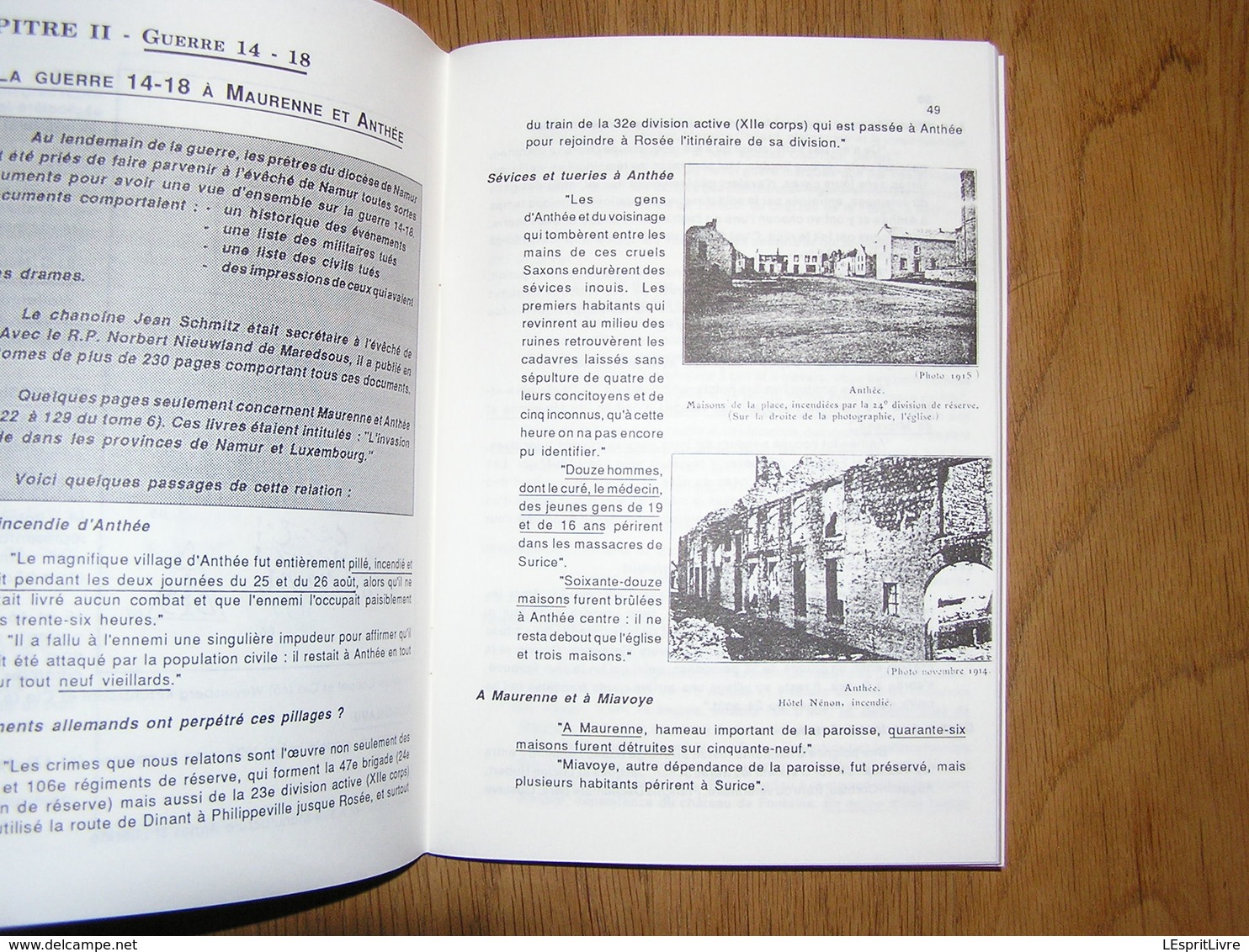 LES DEUX GUERRES N° 43 Régionalisme Guerre 40 45 Entre Sambre Meuse Ardenne Hastière Maurenne Anthée Miavoye Baïonettes