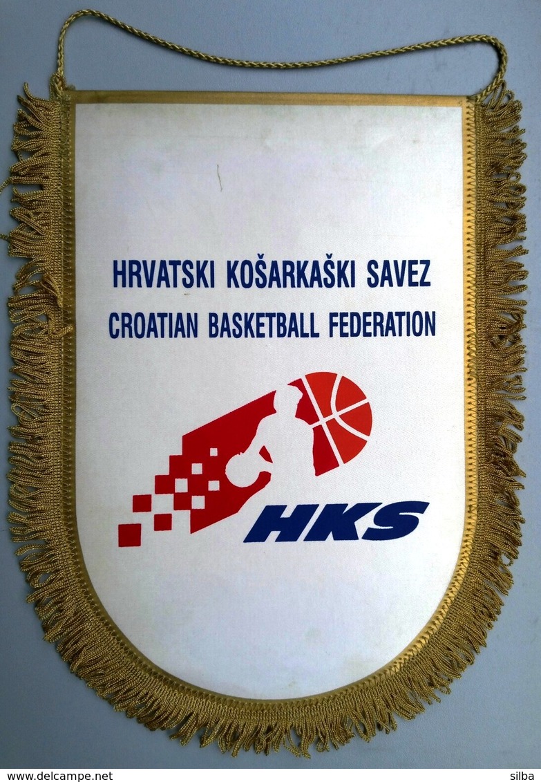 Basketball / Flag, Pennant / Croatia / Croatian Basketball Federation / HKS - Hrvatski Kosarkaski Savez - Apparel, Souvenirs & Other