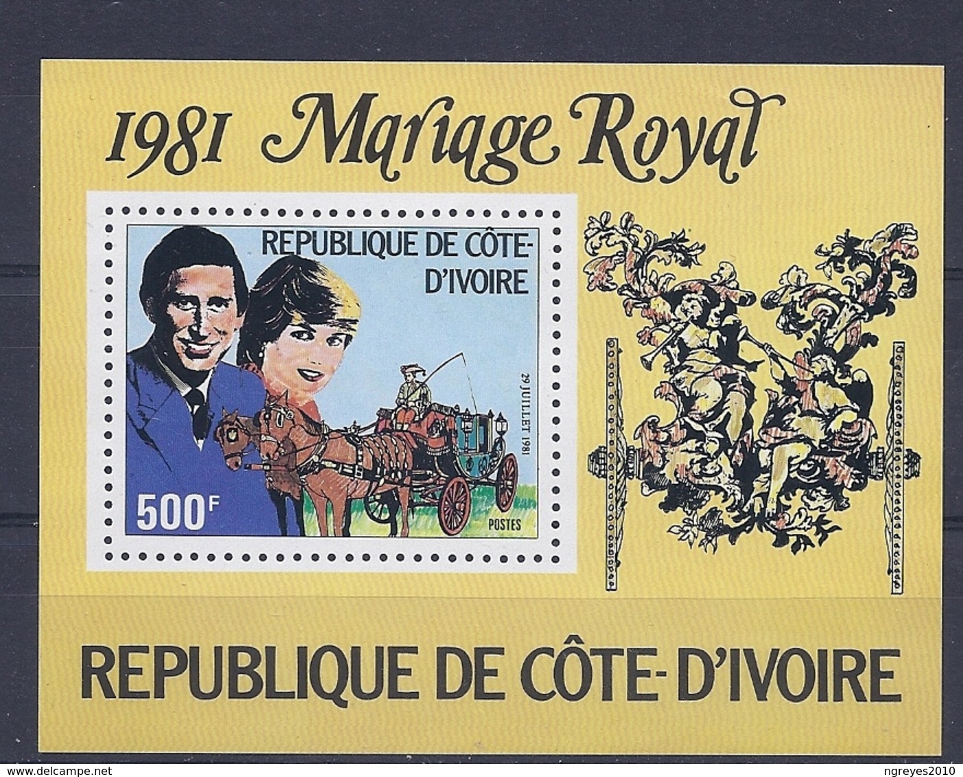 190031661   COTE  D'IVORE  YVERT    HB  Nº  18  **/MNH - Costa De Marfil (1960-...)