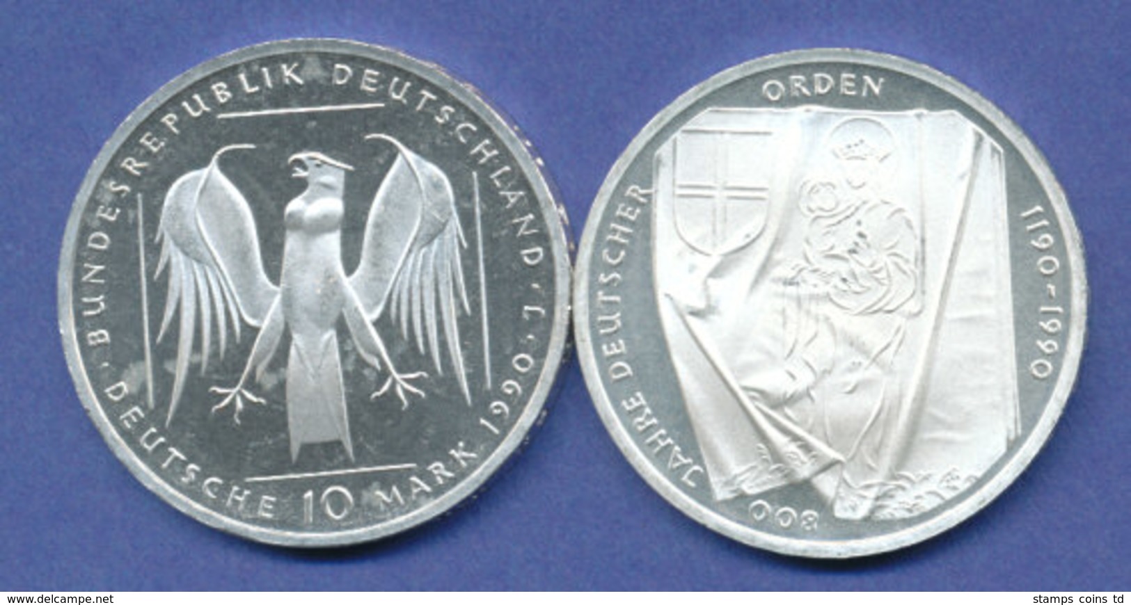 Bundesrepublik 10DM Silber-Gedenkmünze 1991, 800 Jahre Deutscher Orden - Altri & Non Classificati