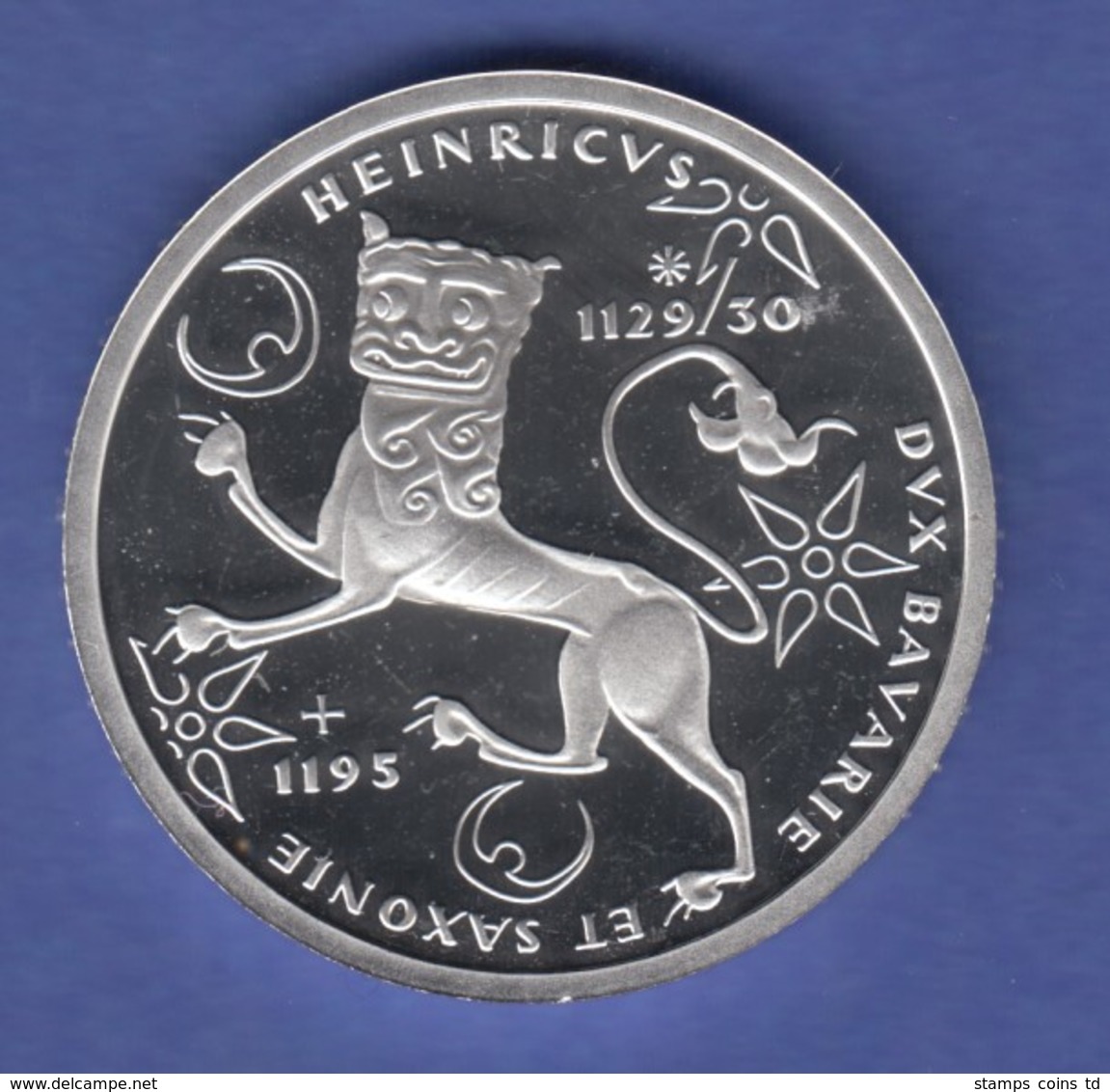 Bundesrepublik 10DM Silber-Gedenkmünze 1995  Heinrich Der Löwe PP - Altri & Non Classificati