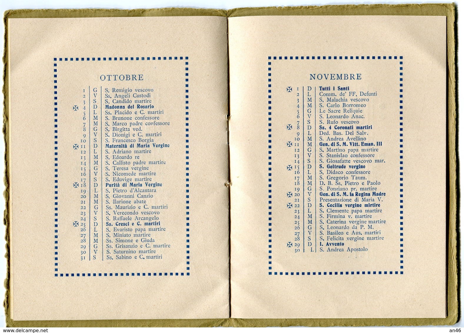 Calendario-Calendarietto-Calendrier-Kalender-Calendar-"Regia Accademia Navale 1914" Integra e Originale 100%
