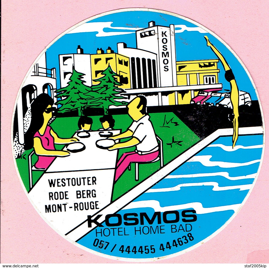 Sticker - KOSMOS Hotel Home Bad - Westouter Rode Berg - Autocollants