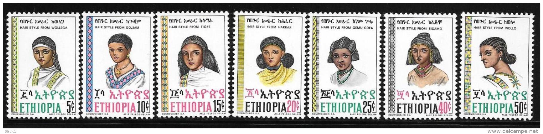 Ethiopia, Scott #832-8 MNH Set Hairstyles, 1977 - Ethiopia