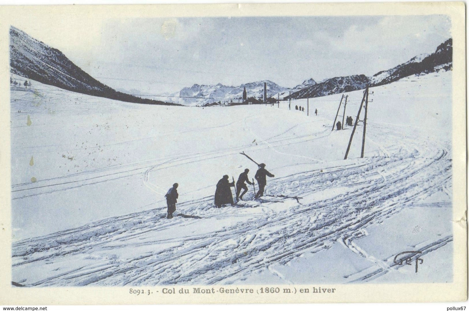 CPA DU DAUPHINE  (HAUTES ALPES)  COL DU MONT-GENEVRE EN HIVER - Sonstige & Ohne Zuordnung