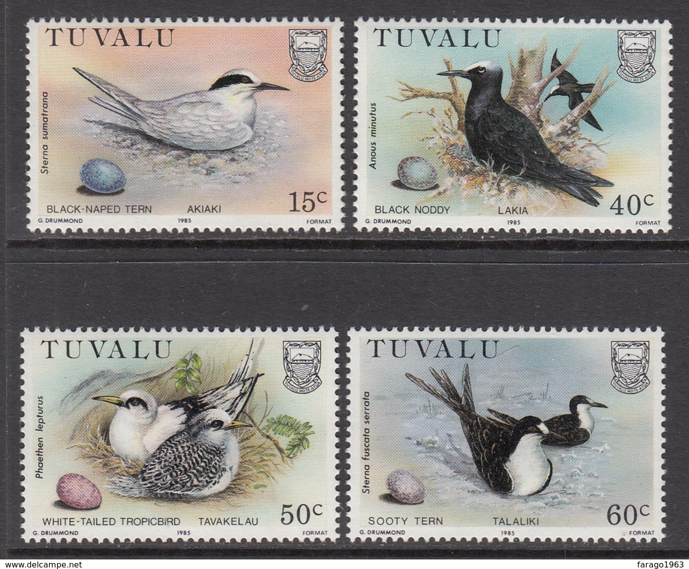 1985 Tuvalu Birds Oiseaux Complete Set Of 4 MNH - Tuvalu