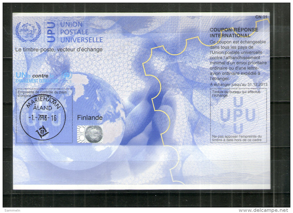 2628 IRC IAS CRI - International Reply Coupon - Antwortschein T34 Mit Stempel Finlande Finnland/Aland FI20120815AI - Aland