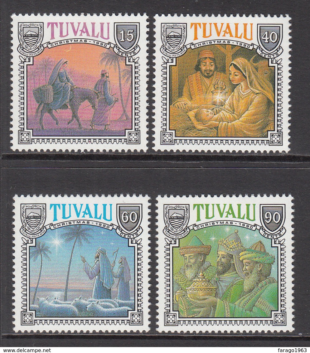 1990 Tuvalu Christmas Noel Navidad Complete  Set Of 4 MNH - Tuvalu