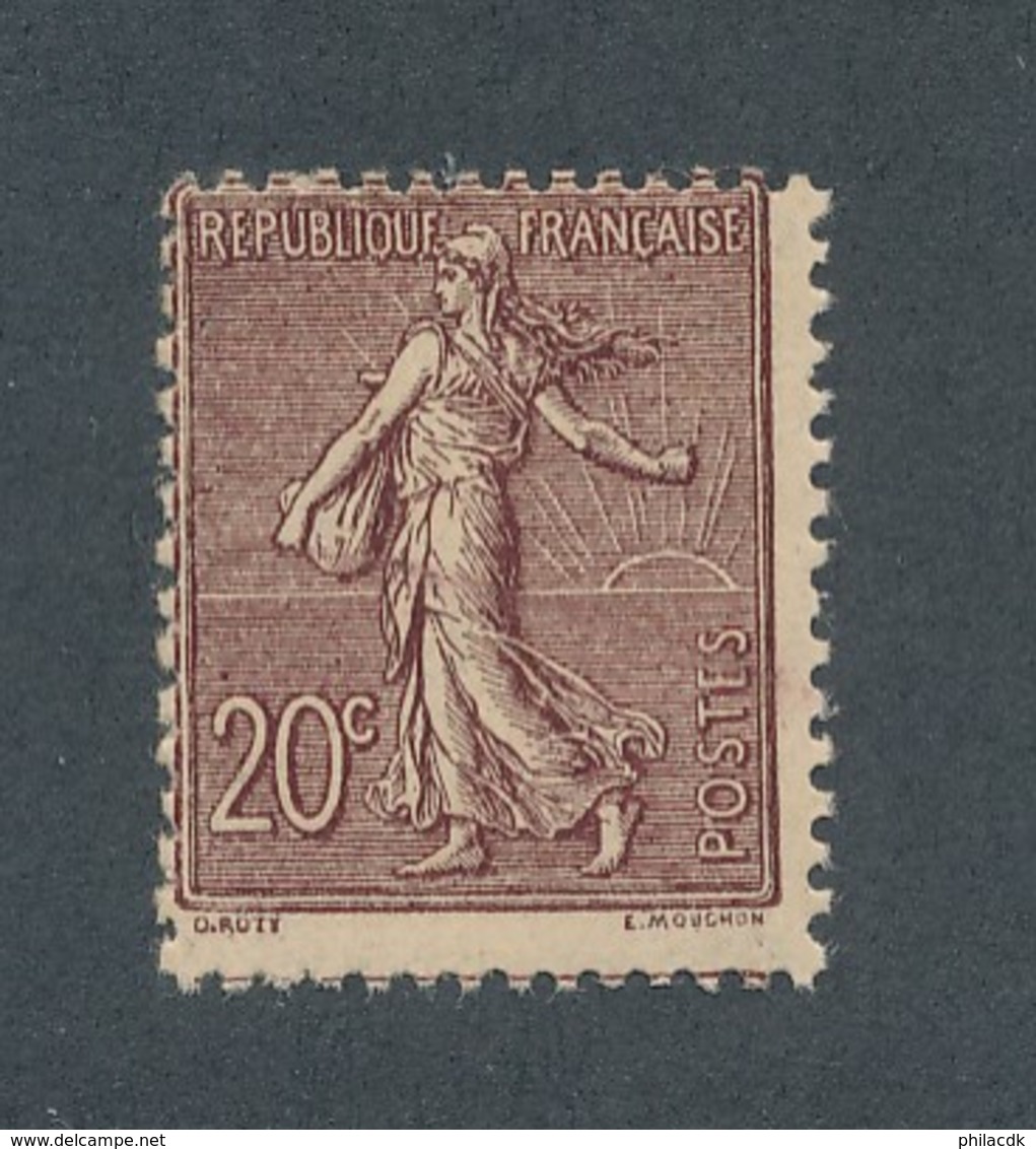 FRANCE - N°YT 131 NEUF* AVEC CHARNIERE AVEC LEGER PIQUAGE NORD/SUD - COTE YT : 75€ - 1906 - 1903-60 Semeuse Lignée