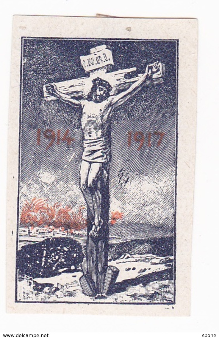 Vignette Militaire Delandre - Religion - Jésus Christ - Croix 1914 1917 - Vignettes Militaires