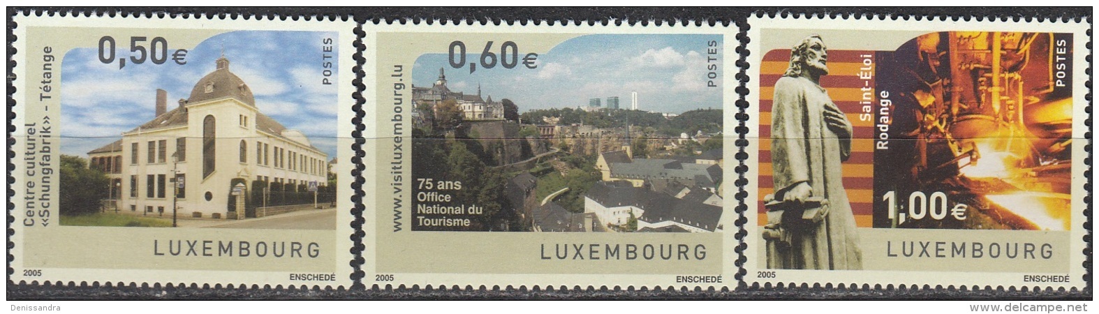 Luxembourg 2005 Michel 1666 - 1668 Neuf ** Cote (2008) 4.20 Euro Architecture - Neufs