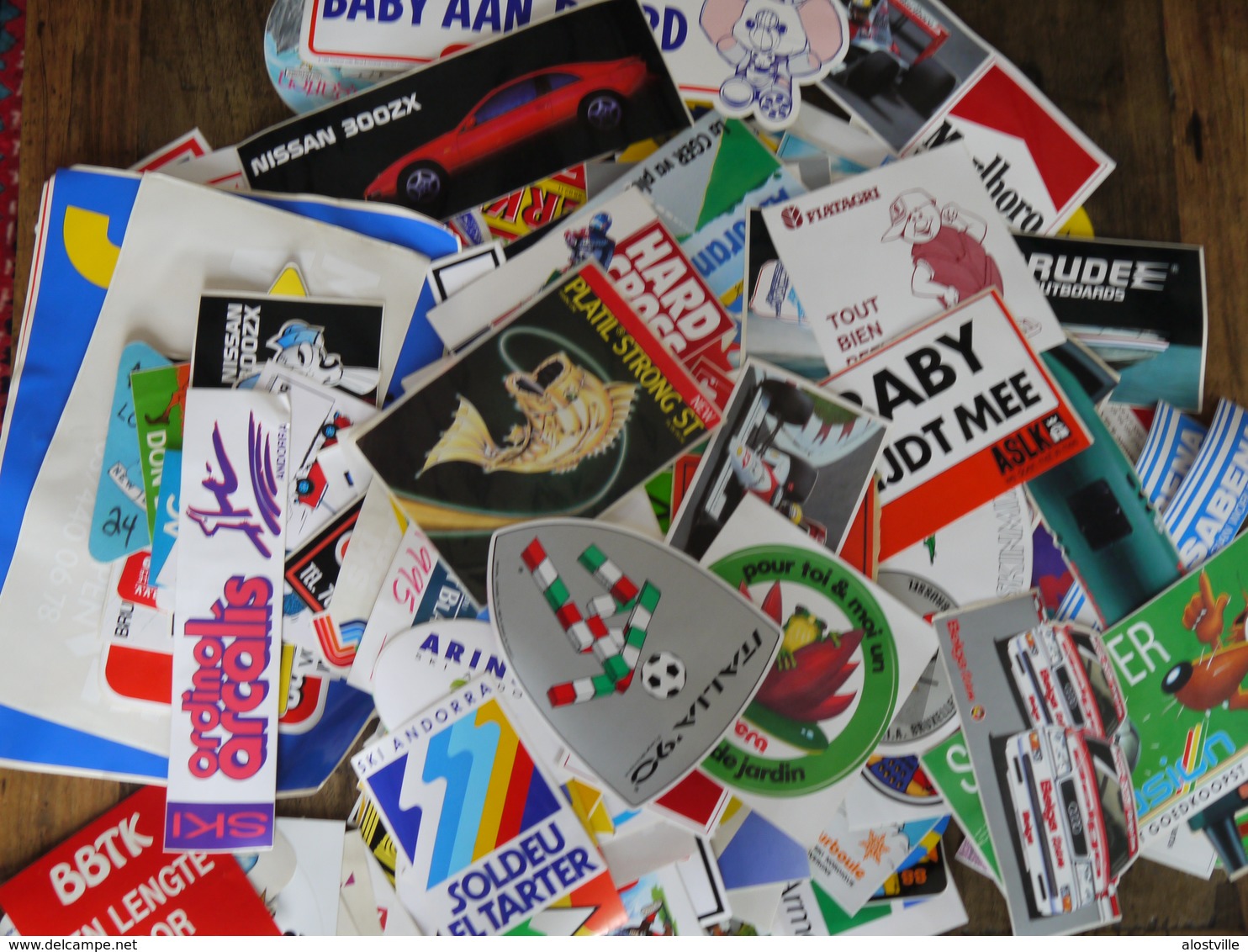 lot stickers zelfklevers ong. env. 5500  autocollants extreem groot grand lot
