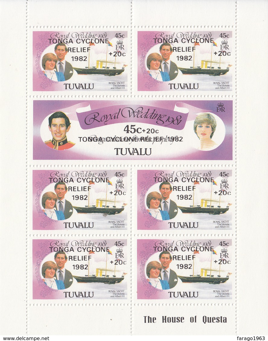 1982  Tuvalu Cyclone Relief  Complete   Sheet MNH - Tuvalu