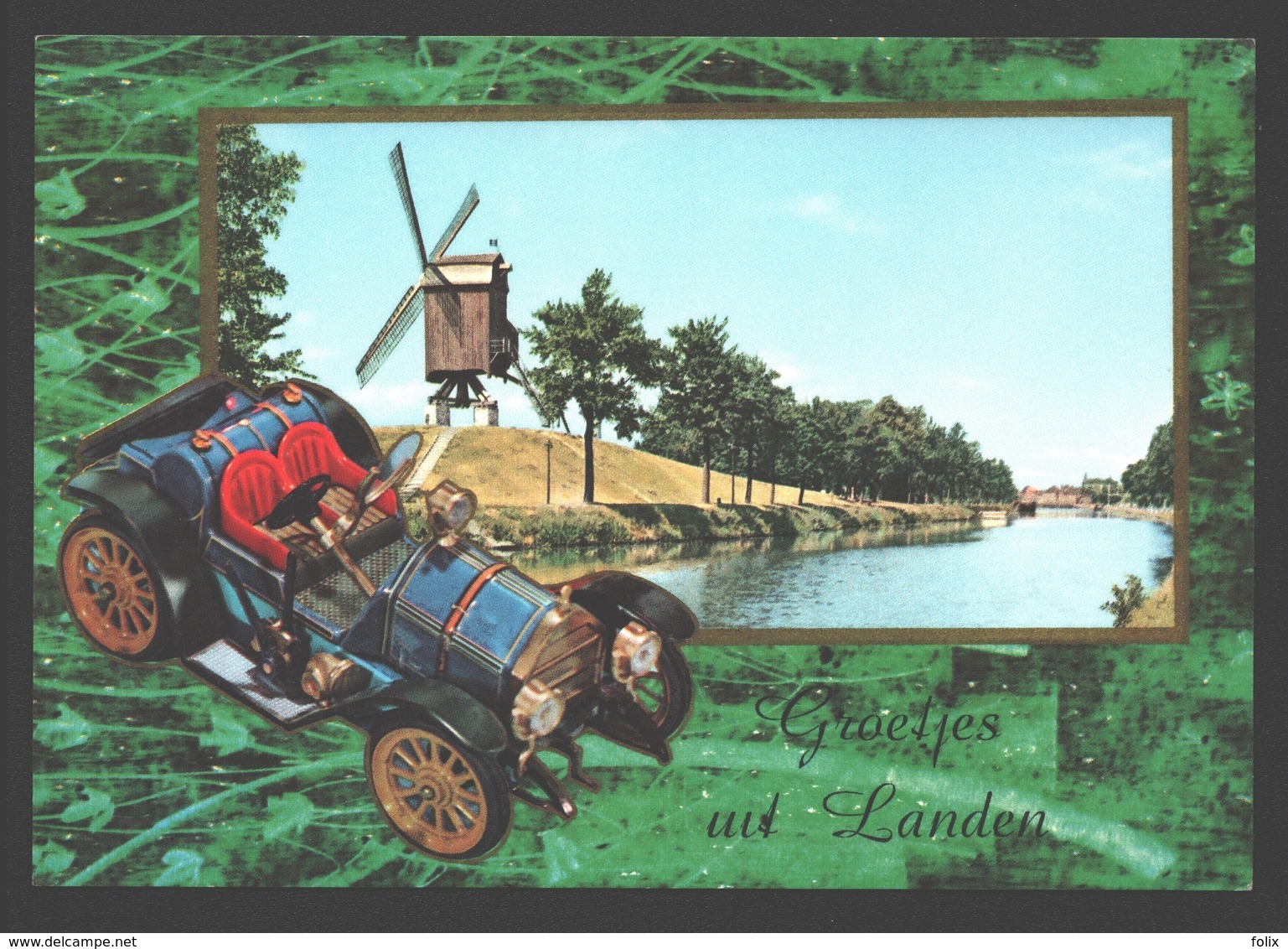 Landen - Groetjes Uit Landen - Molen / Mill - Auto / Car / Voiture - Landen