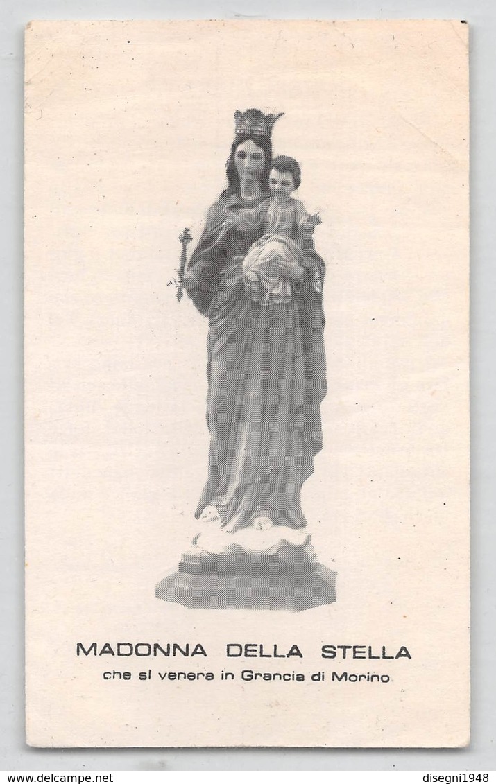 08148 "MADONNA DELLA STELLA CHE SI VENERA IN GRANCIA DI MORINO (AQ)" IMMAGINE RELIGIOSA ORIG. - Santini