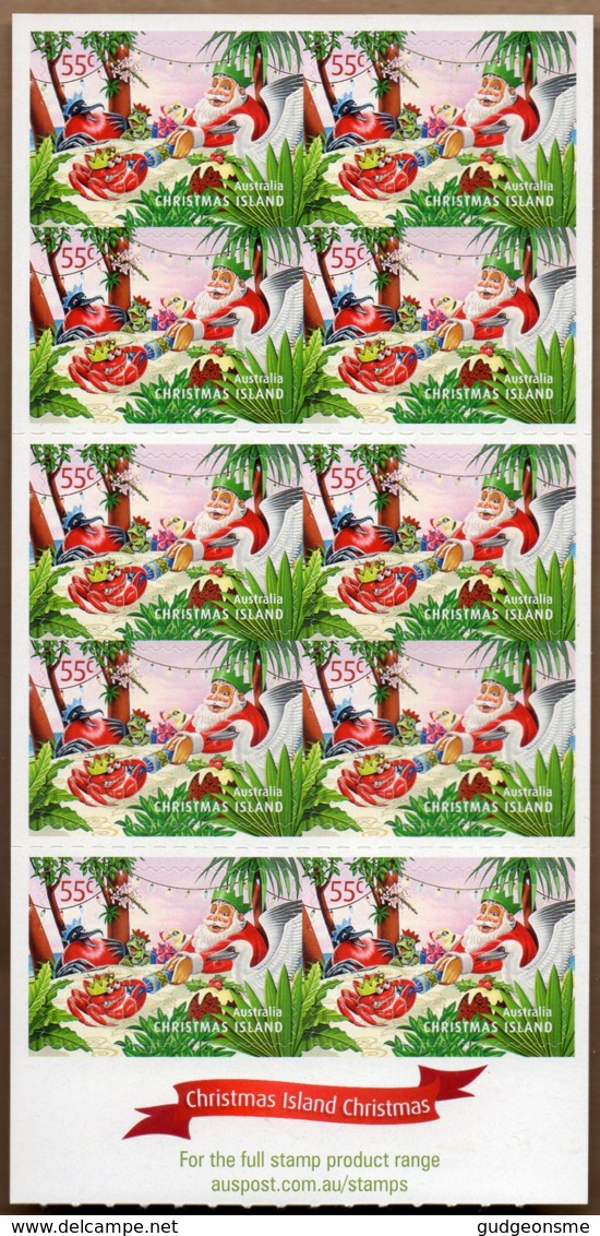 2011 Christmas Complete Booklet 10x 55c S/A MNH - Christmas Island