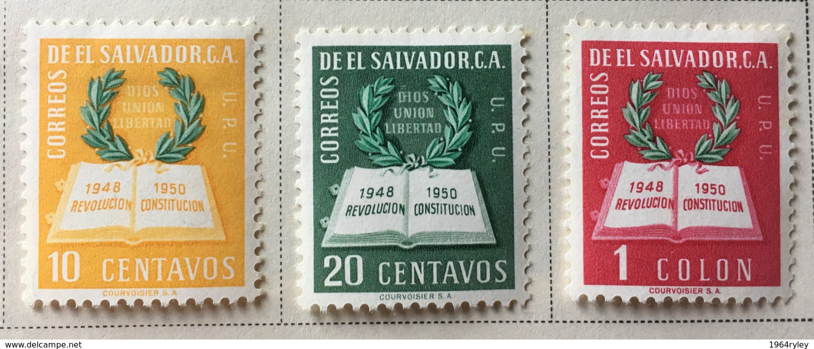 El Salvador - MH* - 1952 - # 615/620 - El Salvador