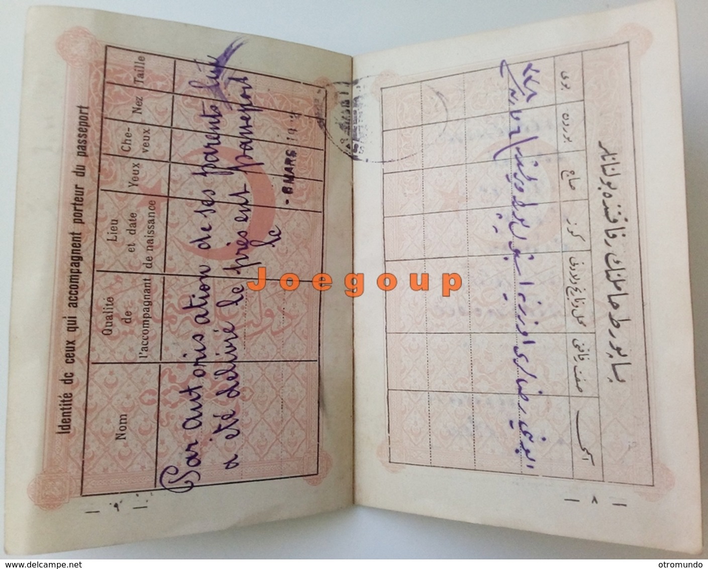 Passport Ottoman Empire Buenos Aires Argentina Via Marsella France 1922 Fiscal Stamps - Historische Dokumente