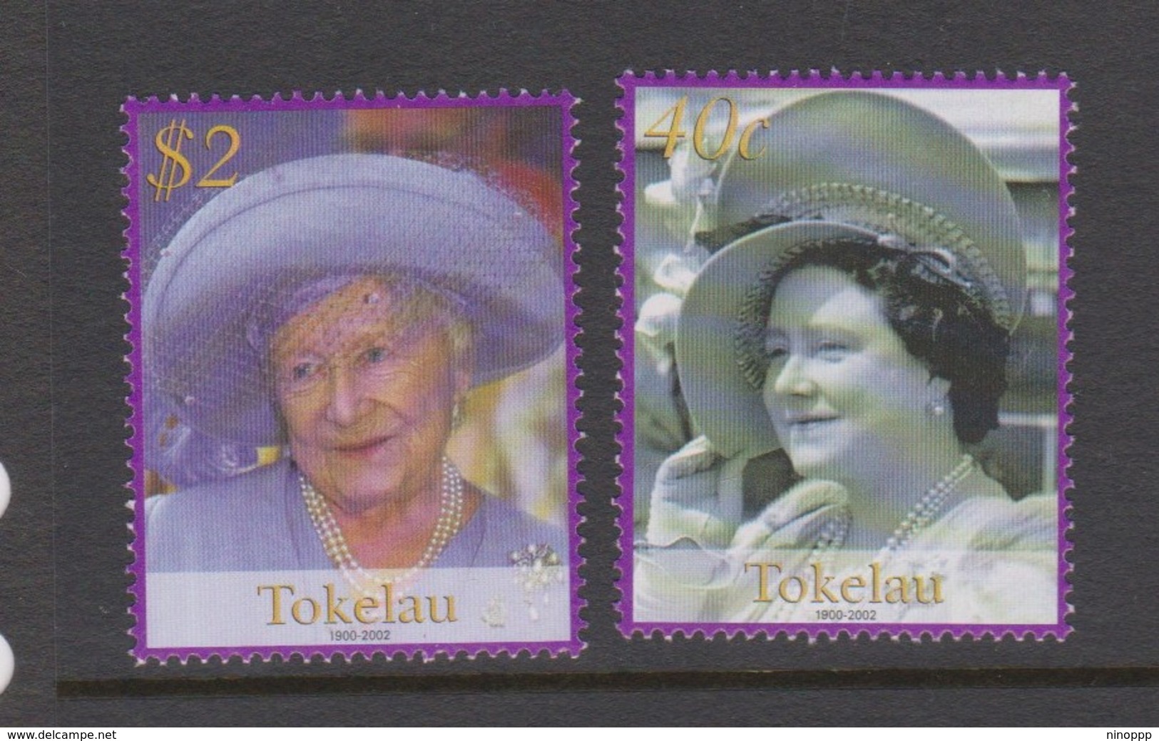 Tokelau SG 340-341 2002 Queen Mother Memorial,mint Never Hinged - Tokelau