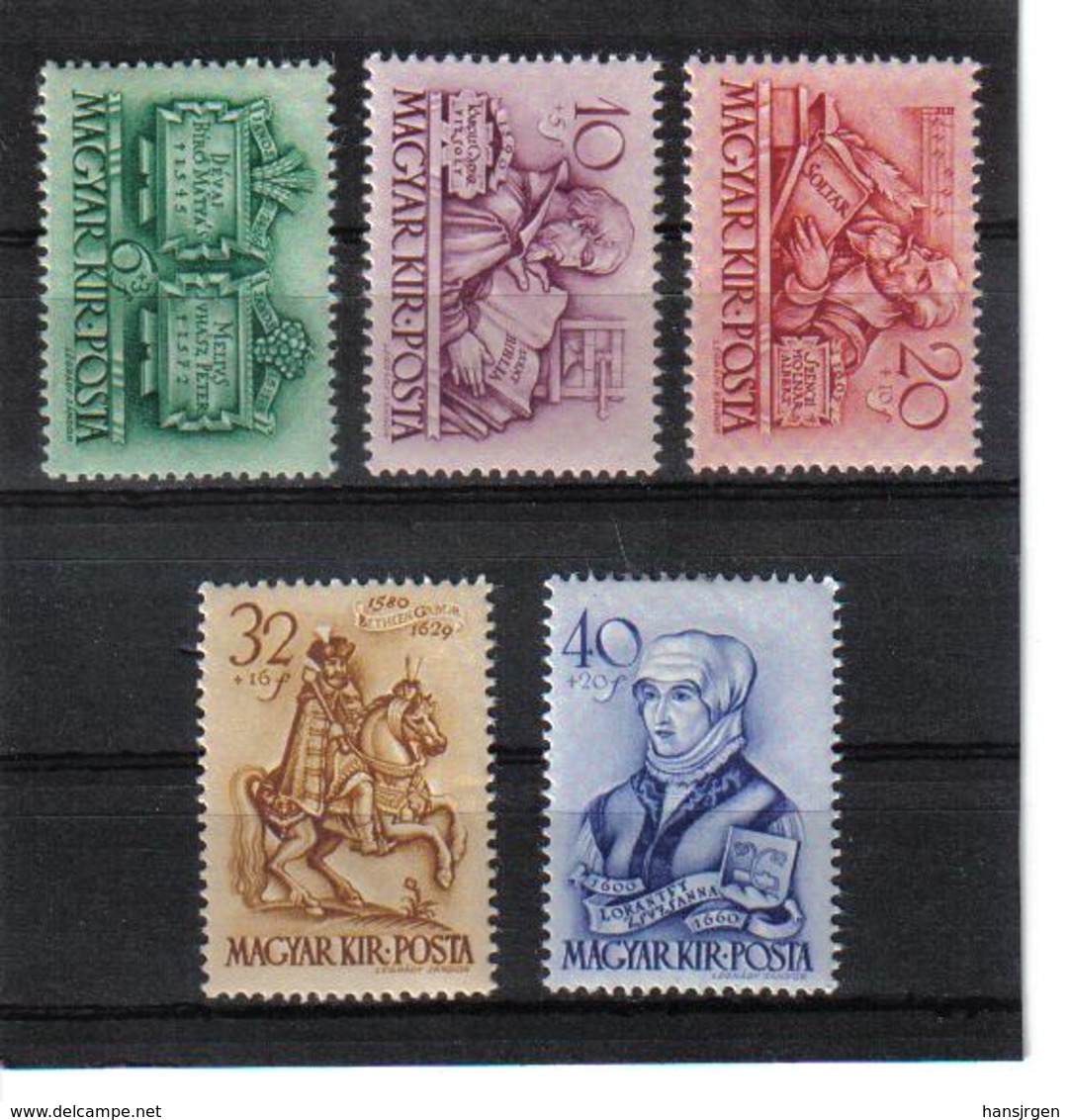 POL388 UNGARN 1939 MICHL 616/20 (*) FALZ SIEHE ABBILDUNG - Unused Stamps