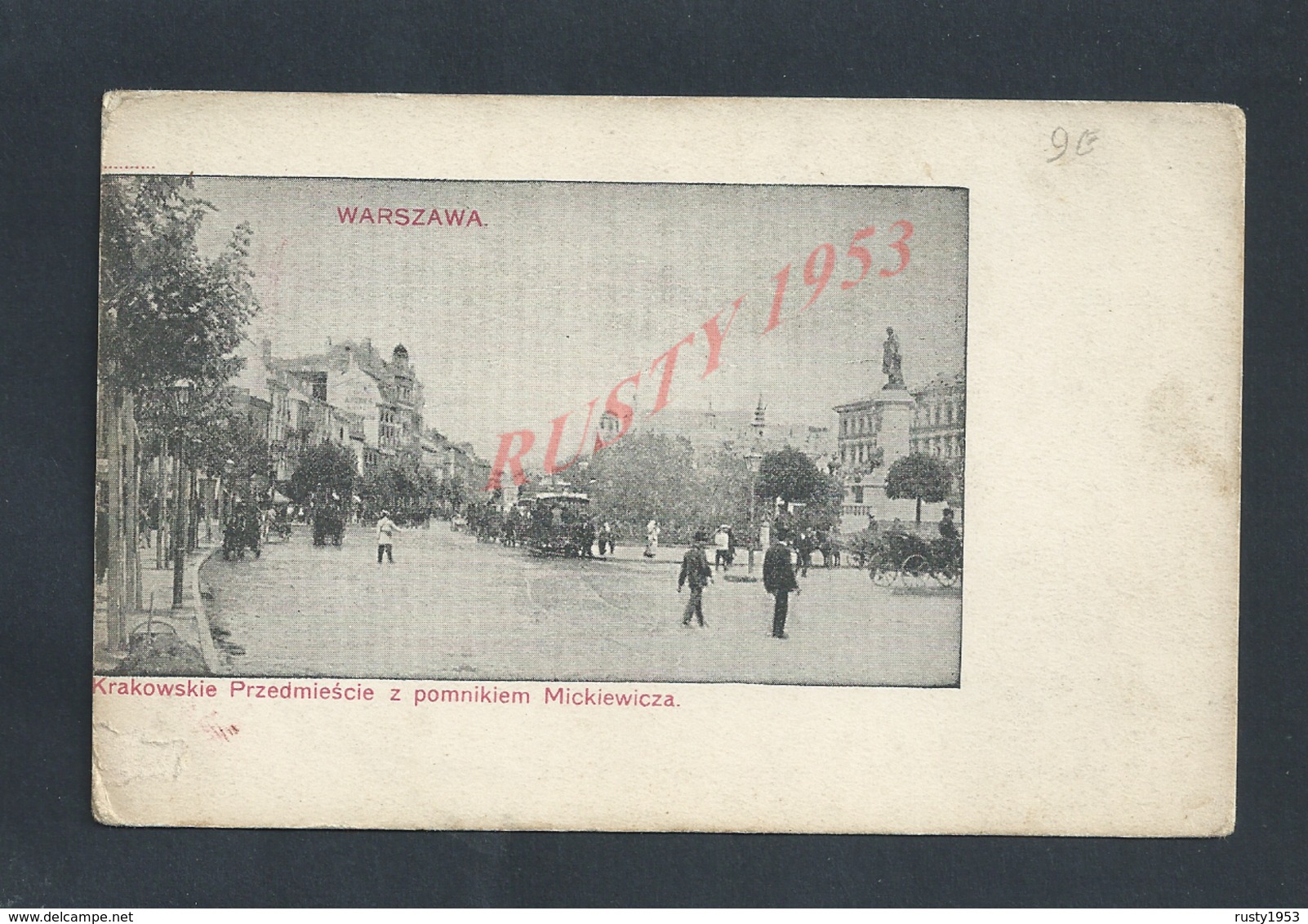 POLOGNE POLSKA WARSZAWA  WARSOVIE ECRITE DE ? 1922  PETIT GRATAGE SUR LA CARTE : - Polen