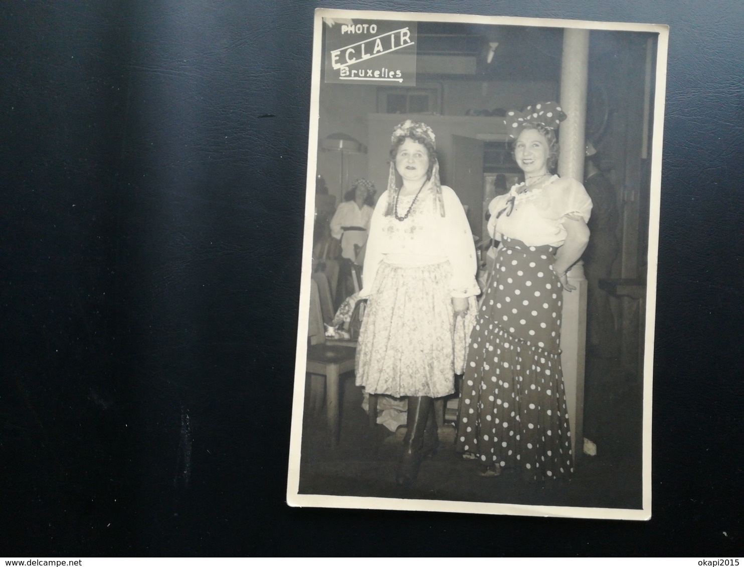 CARNAVAL "AU VERVIÉTOIS" EUPEN DEUX PERSONNES IDENTIFIÉES LOT 3 PHOTOS ORIGINALES WALLONIE LIÈGE ANNÉES 1950 ? - Lieux