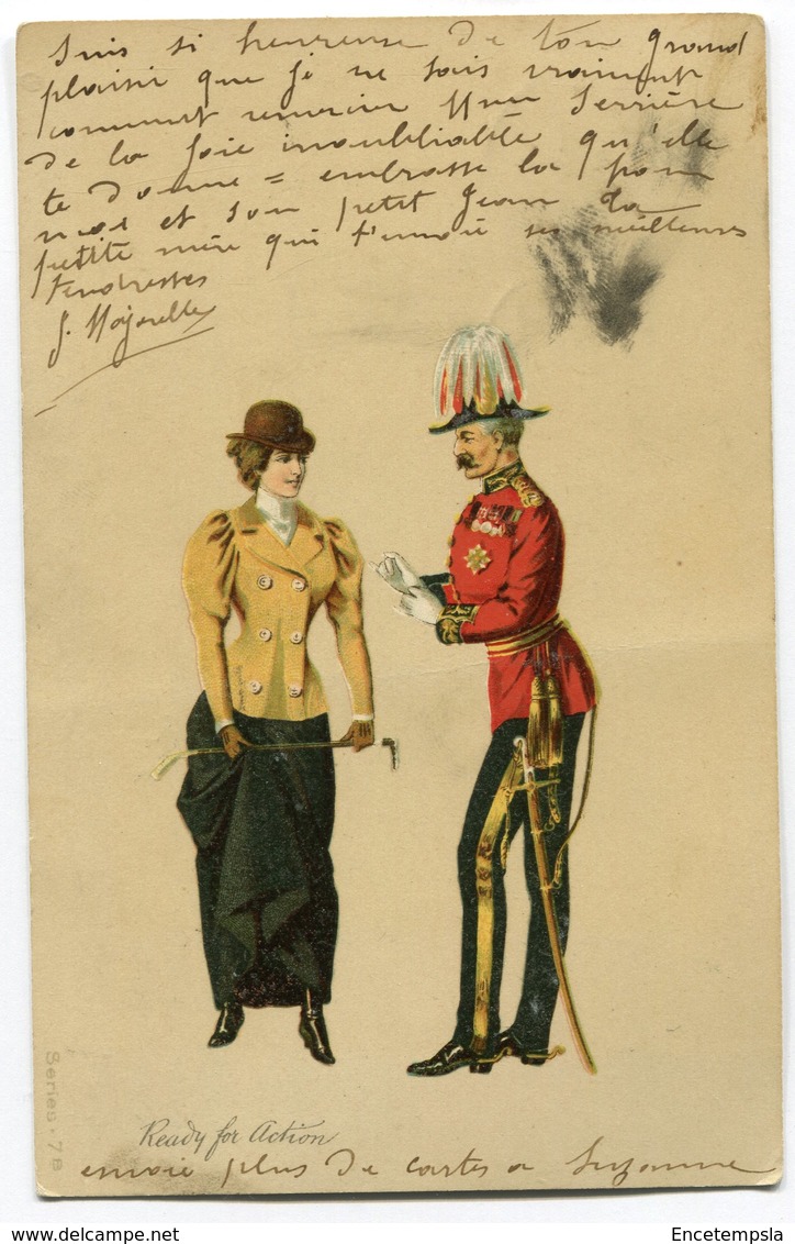 CPA - Carte Postale - Fantaisie - Mode - Homme Et Femme - 1900 (C8614) - Moda