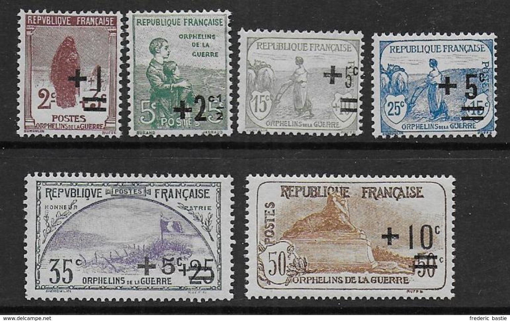 Orphelins  N° 162 à 167  **  - Cote 110 € - Unused Stamps