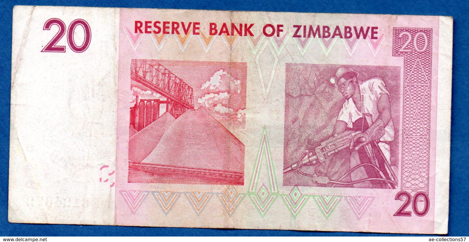 Zimbabwe  -  20 Dollars 2007   - Pick # 68    - état  TB+ - Zimbabwe