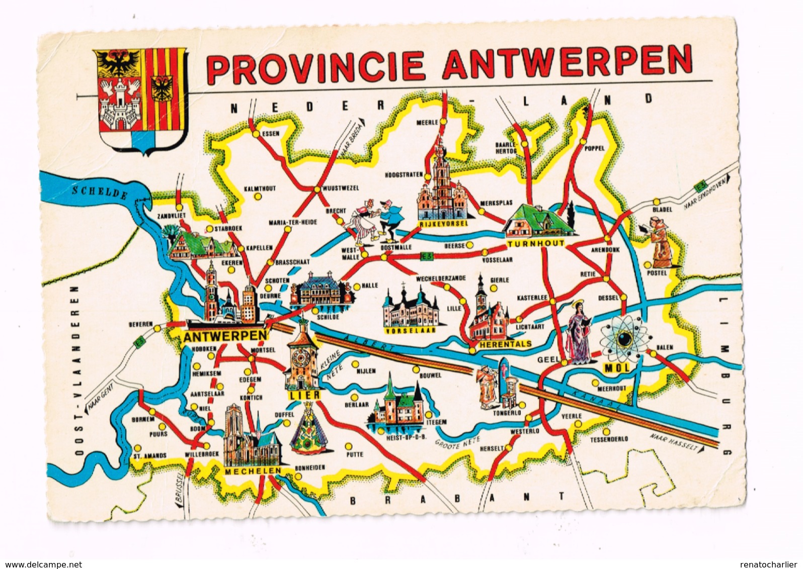 Carte De La Province D'Anvers. - Andere & Zonder Classificatie