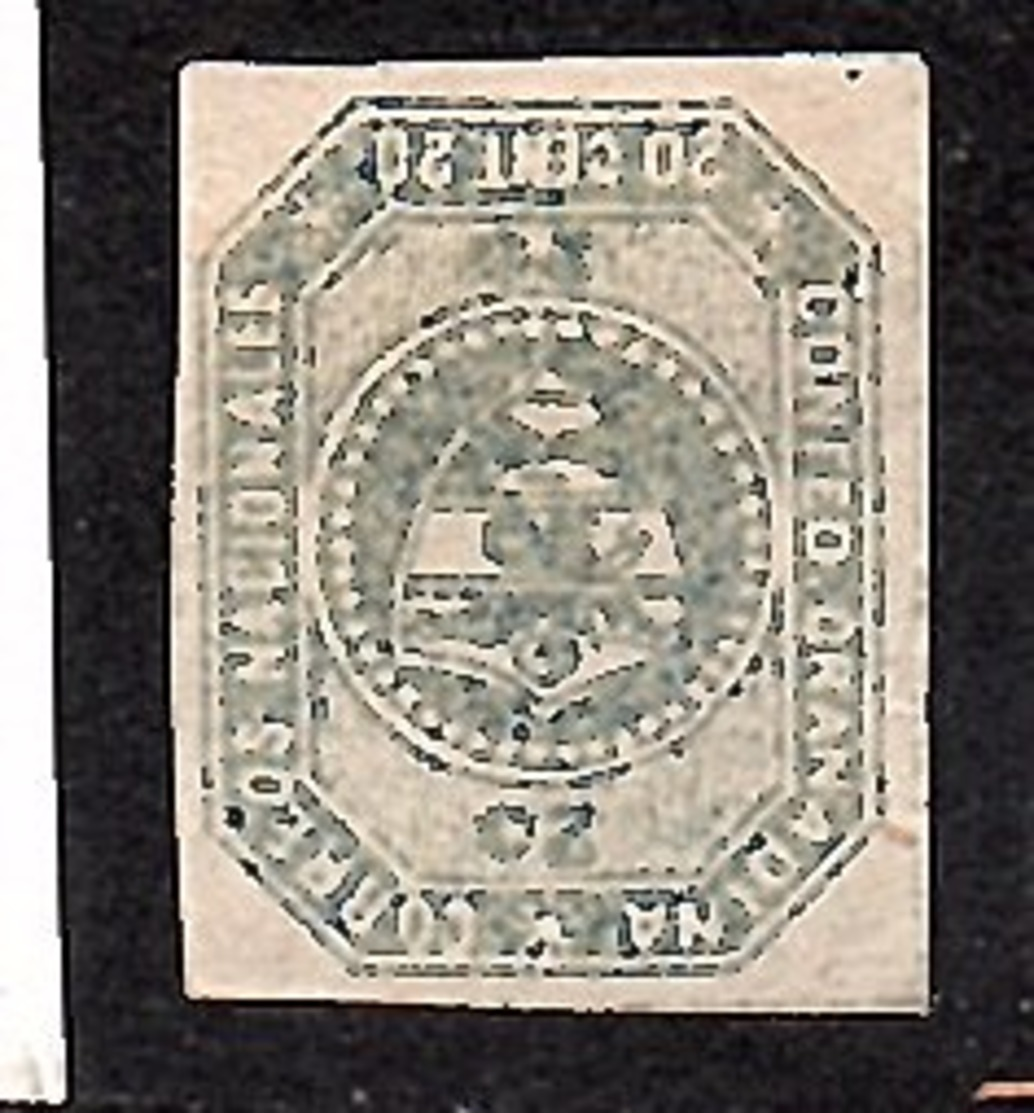 1859 20 Cts (mint, No Gum, VERY Fine) Michel # 4  CV € 140,00 (571) - Kolumbien