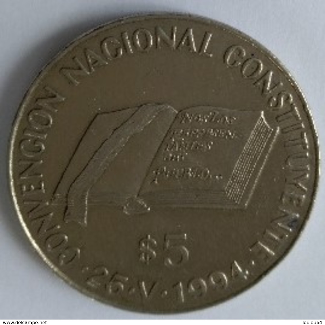 ARGENTINE - 5 PESOS 1994 - CONSTITUCION NACIONAL - PANAMA - SANTAFE - Superbe - - Argentine