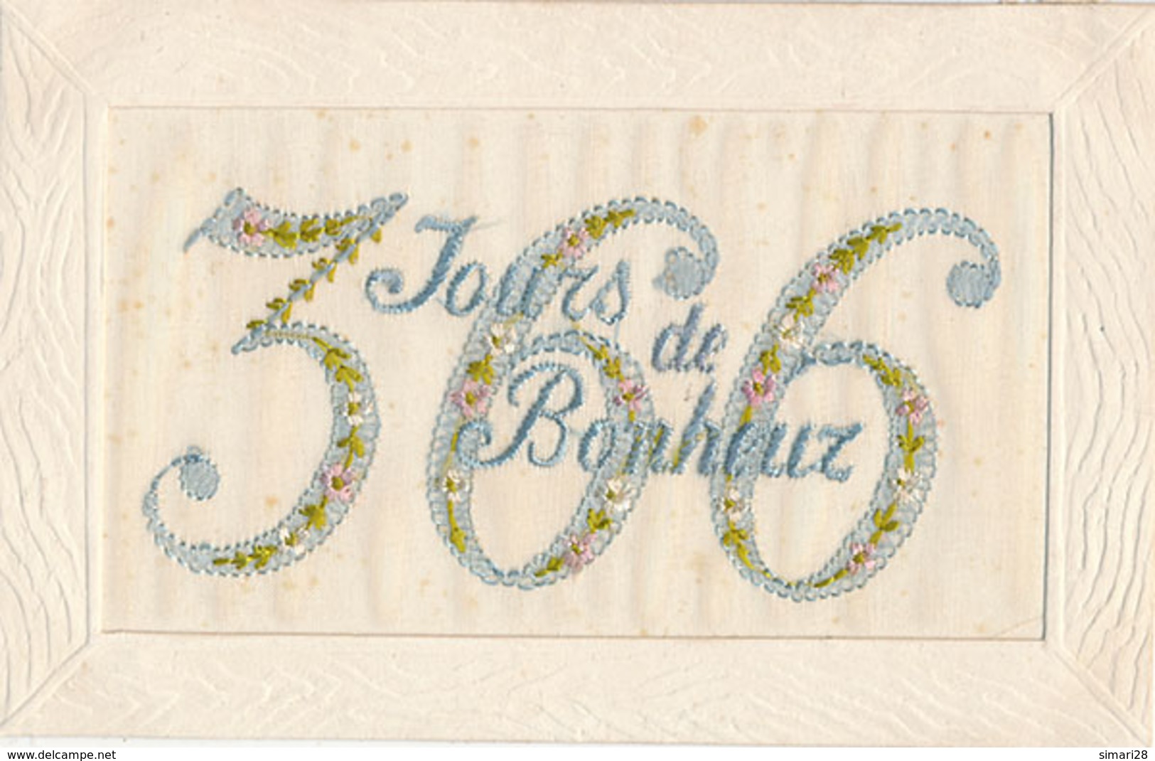 CARTE BRODEE - 366 JOURS DE BONHEUR (ANNEE BISSEXTILE) - Brodées