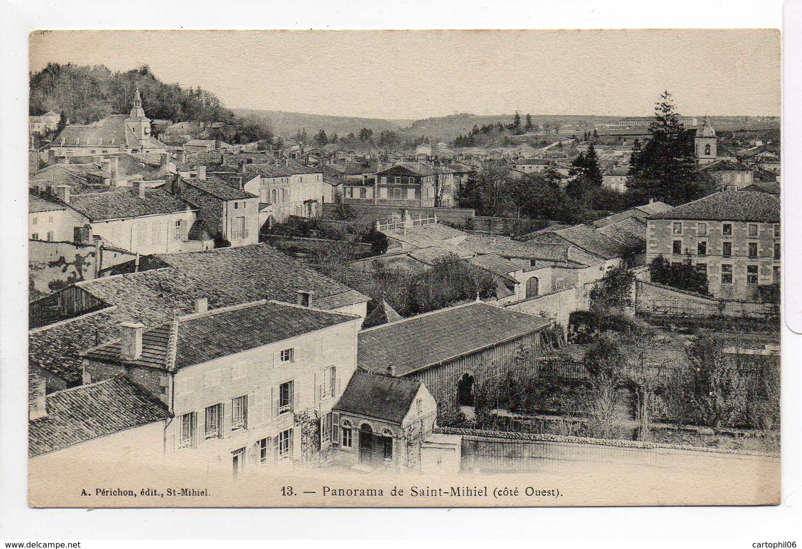 - CPA SAINT-MIHIEL (55) -  Panorama Côté Ouest - Edition A. Périchon N° 13 - - Saint Mihiel