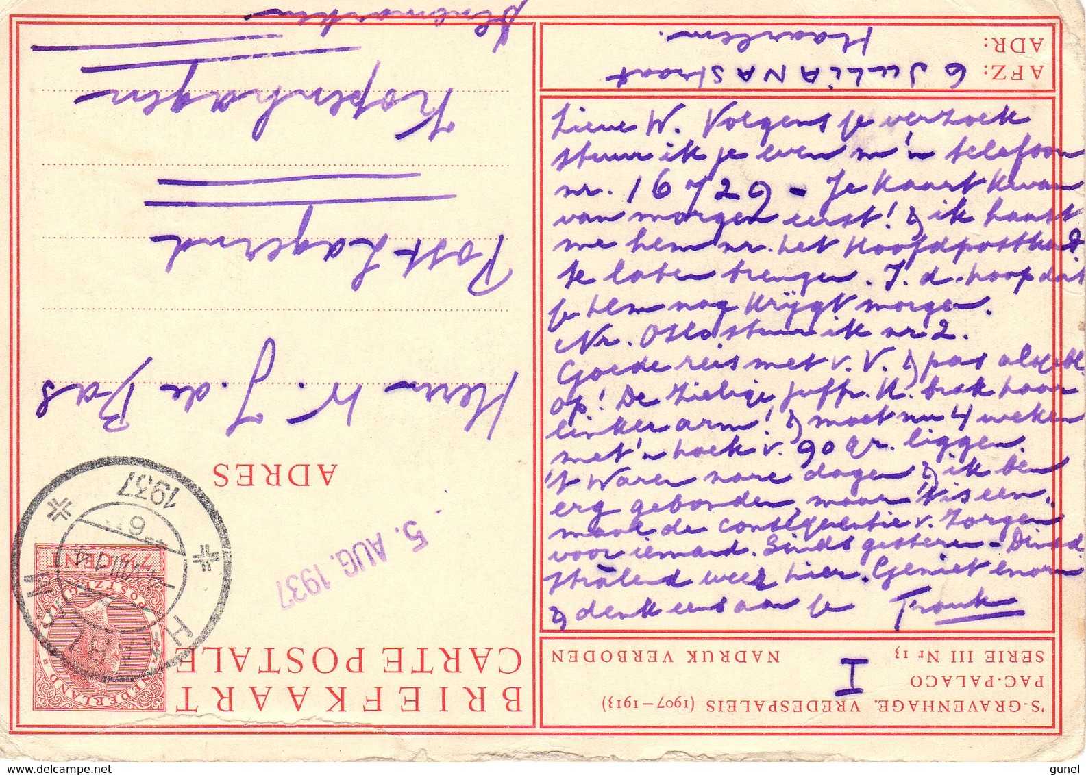 Bk 240 F K Van Haarlem Naar Kopenhagen - Postal Stationery