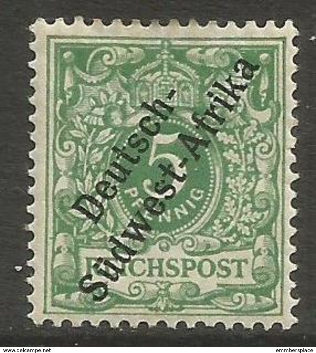 German SW Africa - 1897 Numeral 5pf MH *  Mi 2  Sc 2 - German South West Africa