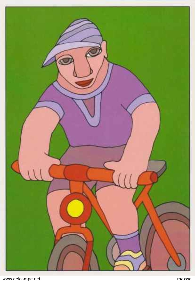 Cpm ERGON - Homme à Bicyclette - Vélo - Cyclisme - Illustrateurs - Illustrateur - Ergon