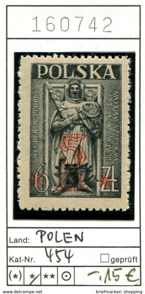 Polen - Poland - Pologne - Michel 454 - * Mh Charn. - Ungebraucht