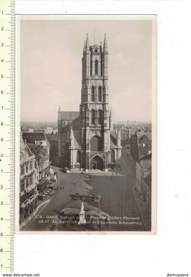 50966 - GENT - GENT ST BAAFSKATHEDRAAL EN VLAAMSCHE SCHOUWBURG - Uitgever BELGAPHOT - Gent