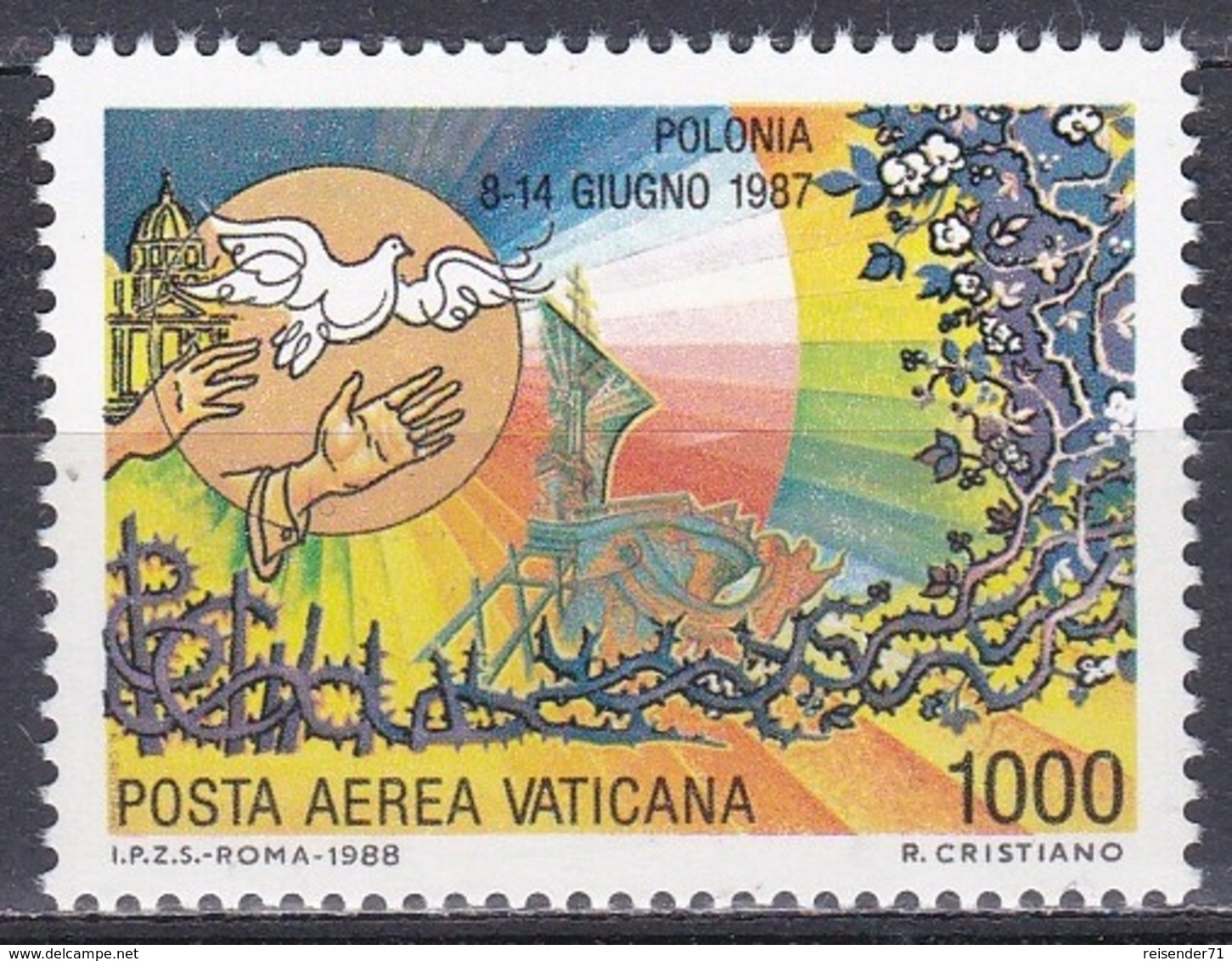 Vatikan Vatican 1988 Religion Christentum Persönlichkeiten Papst Päpste Popes Johannes Paul II. Weltreisen, Mi. 954 ** - Neufs