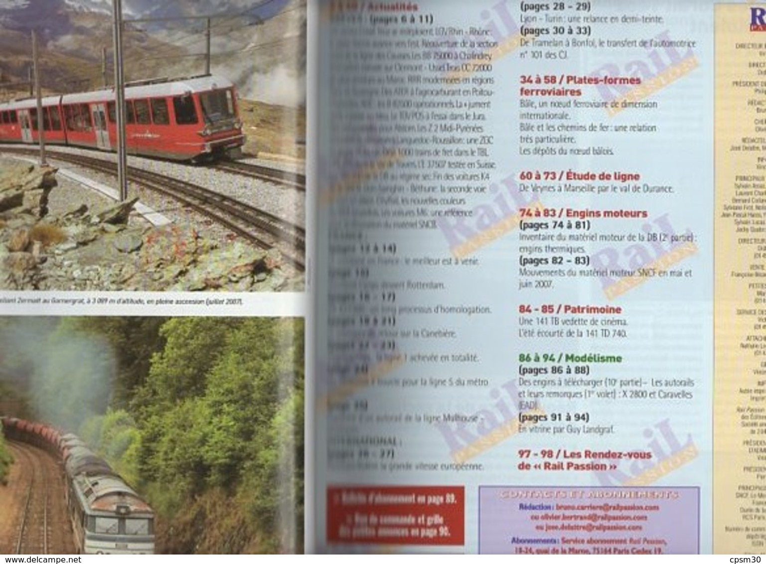 Revue RAIL PASSION N°119, Avec DVD Veynes-Marseille, Combiné, Tram Canebière, Bâle, Adieu Aux CC 6500, 141 TB, Poster - Spoorwegen En Trams